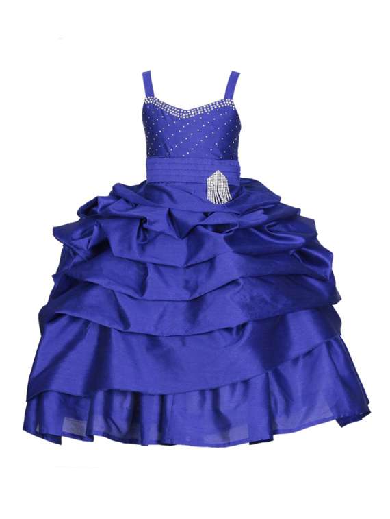 girls shoulder strap sleeveless frock