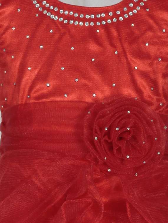 girls round neck sleeveless frock - 19178644 - Standard Image - 2