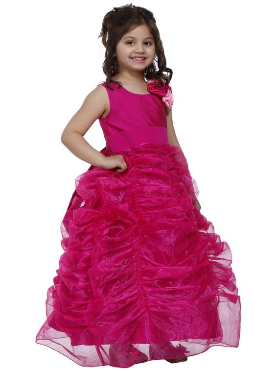 girls round neck sleeveless frock - 19178680 -  Standard Image - 2