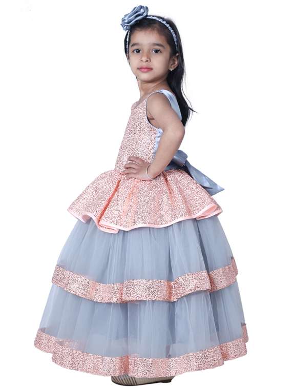 girls round neck sleeveless frock - 19178721 - Standard Image - 2