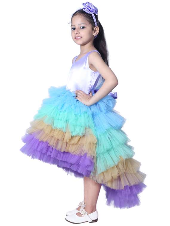 girls v neck sleeveless frock - 19178761 - Standard Image - 2