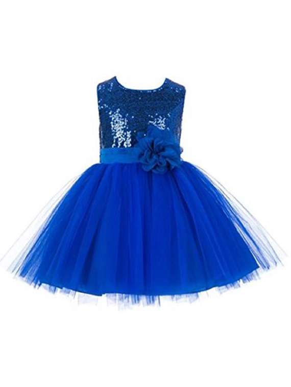 girls round neck sleeveless frock