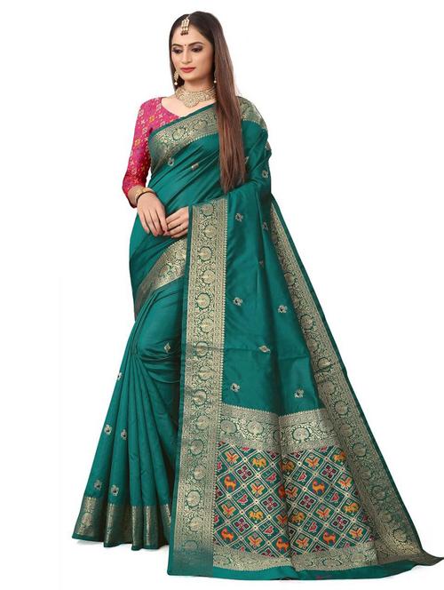 women's banarasi saree with blouse - 19179425 -  Standard Image - 0