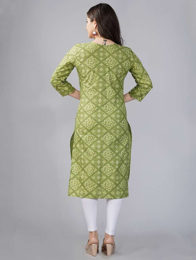 multi colored printed straight kurta - 19180798 -  Standard Image - 2