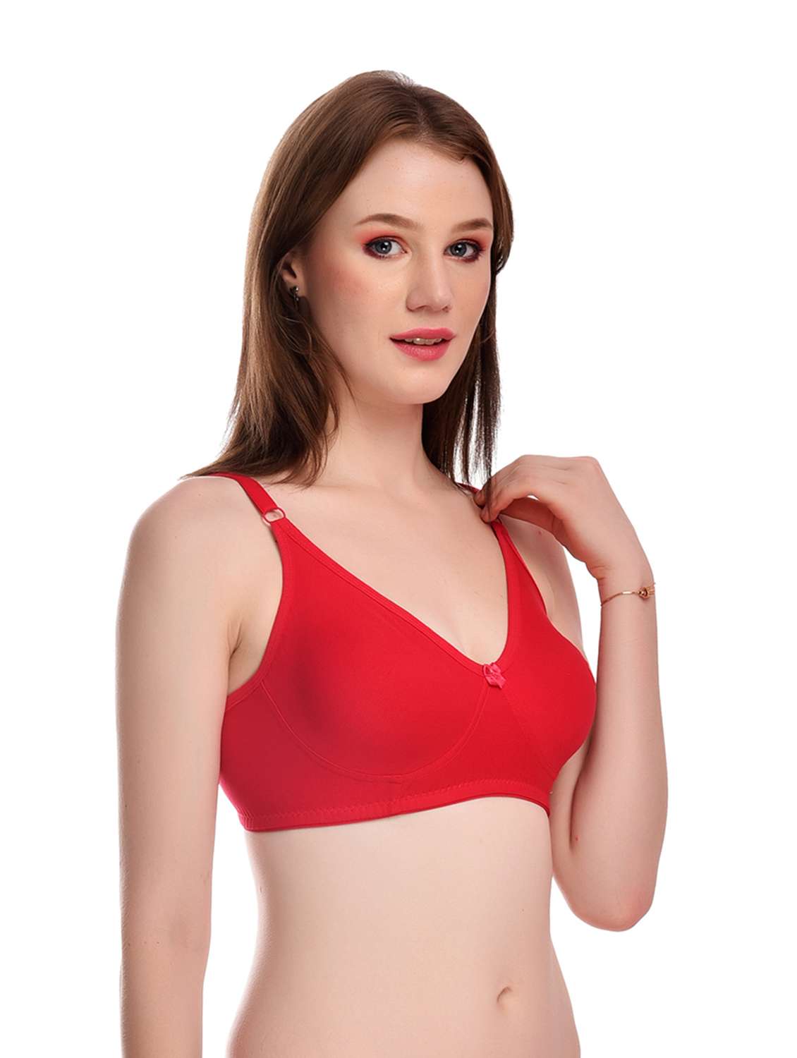 pack of 3 non padded regular bra  - 19181686 -  Standard Image - 7