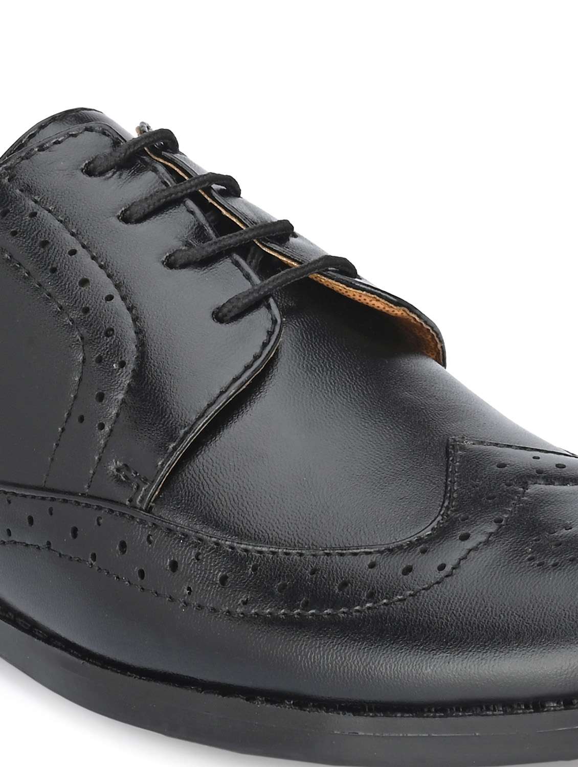Black Patent Leather Laceup Derbies