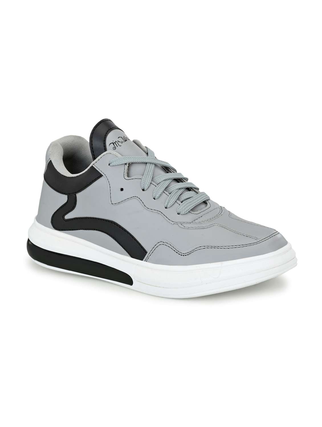 men grey lace up sneakers - 19181776 - Standard Image - 2
