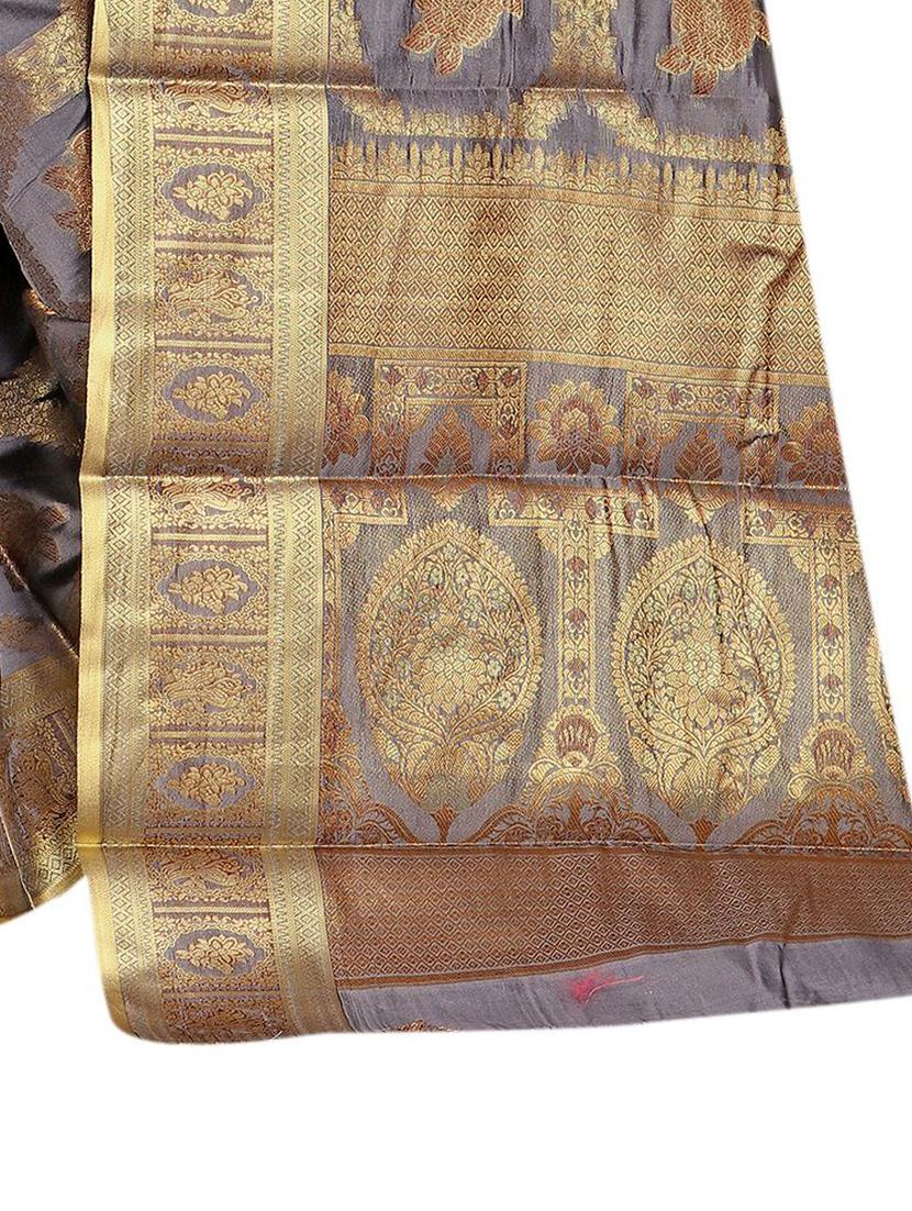 ethnic wear grey color saree set - 19183244 - Standard Image - 2