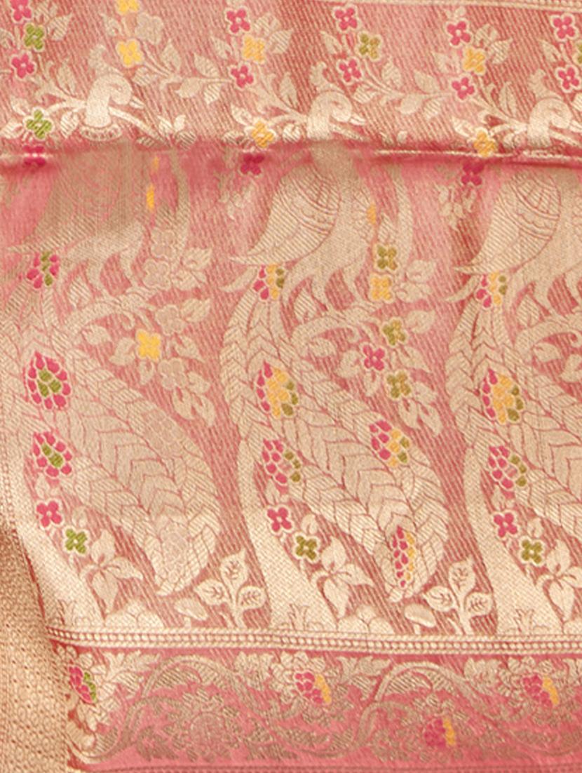 ethnic wear pink color saree set with blouse - 19183468 - Standard Image - 2