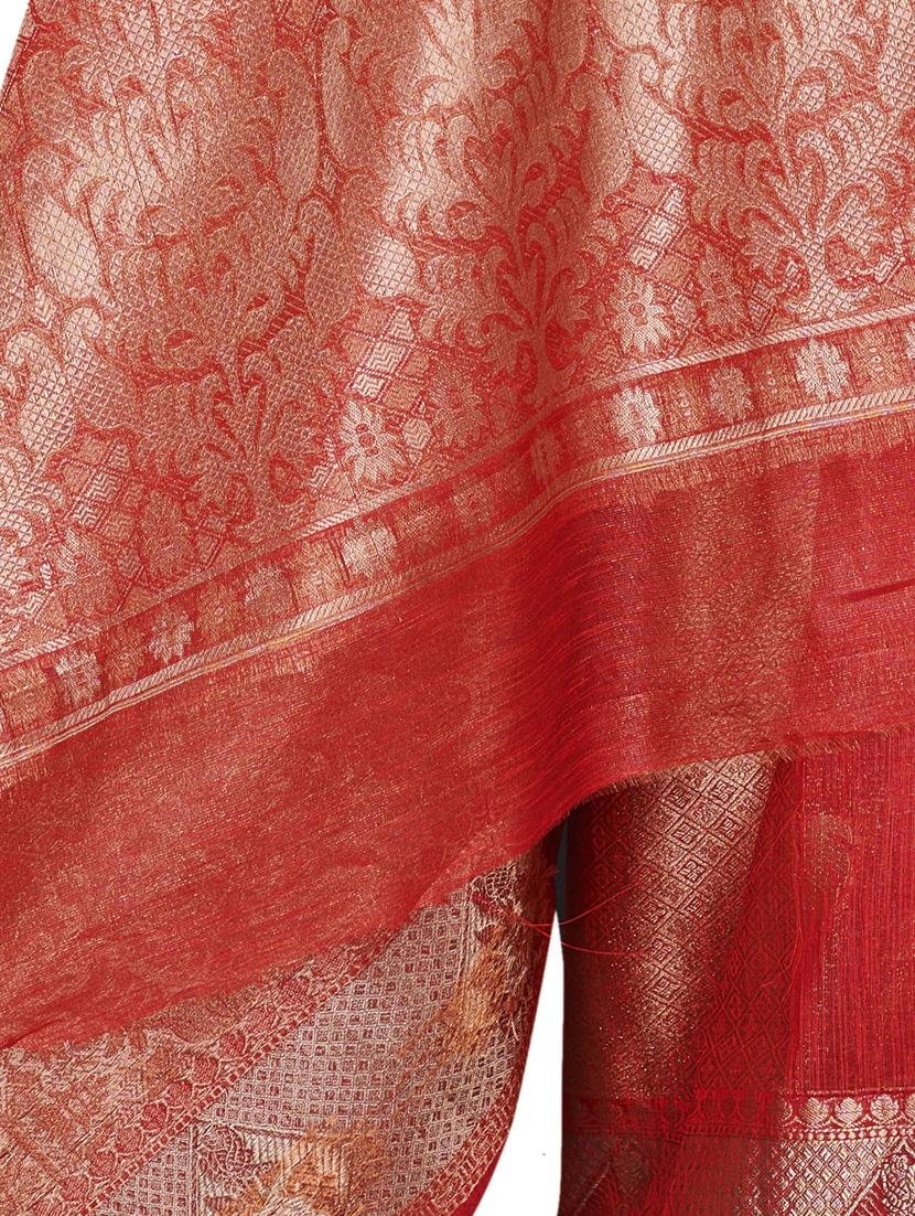 self design banarasi saree with blouse - 19183492 - Standard Image - 2