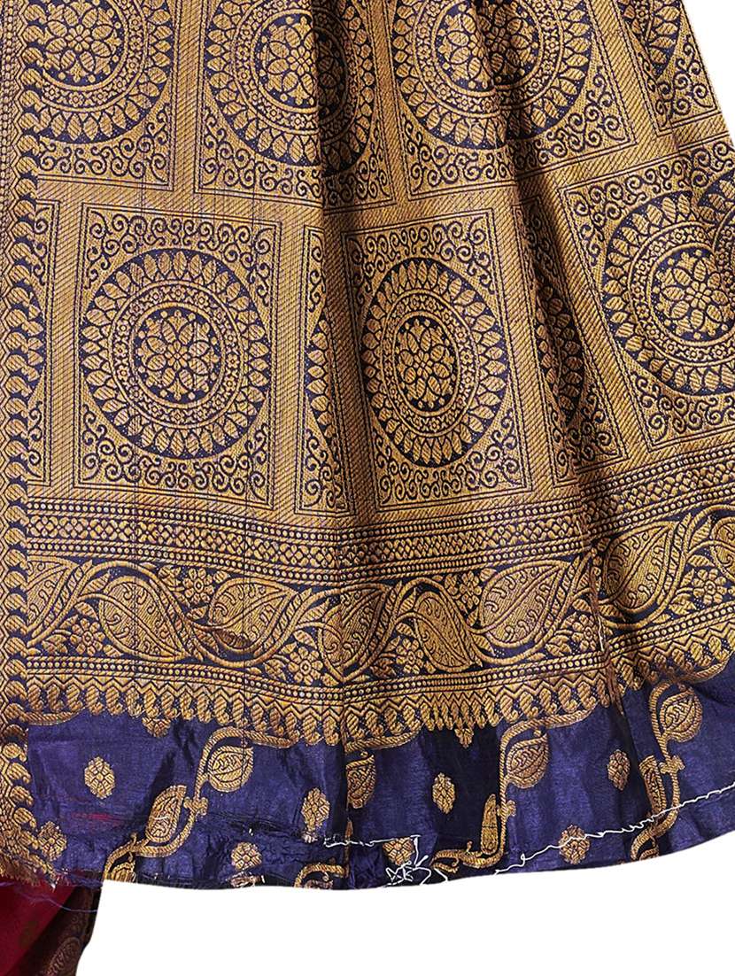 self design banarasi saree with blouse - 19183531 - Standard Image - 2