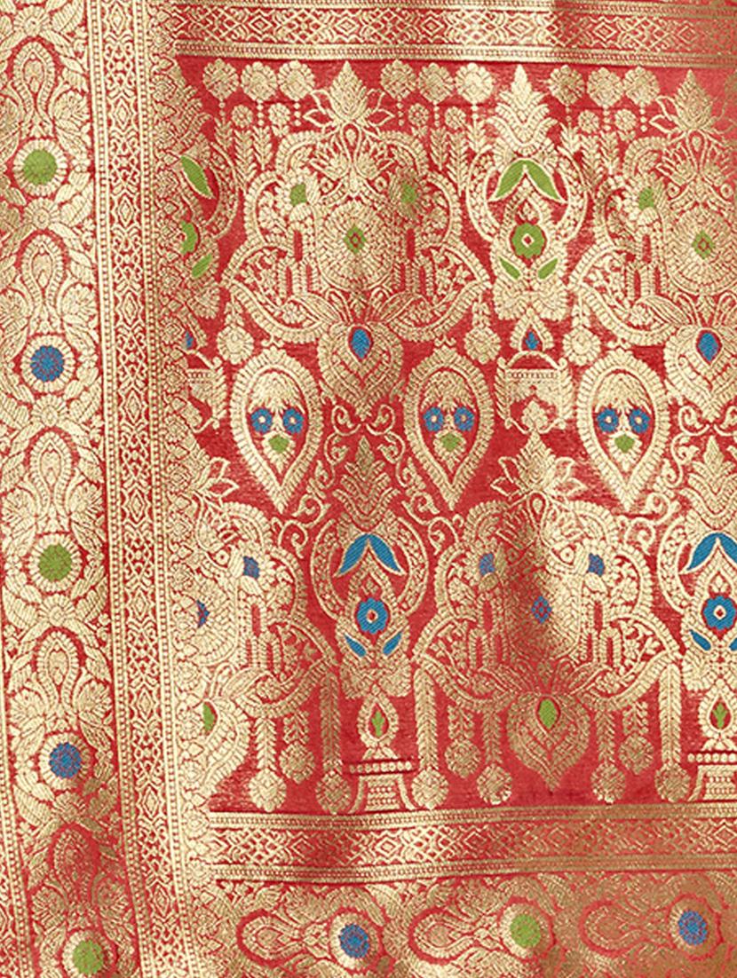 self design woven saree with blouse - 19183666 - Standard Image - 2
