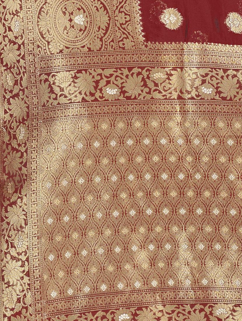 self design woven saree with blouse - 19183723 - Standard Image - 2