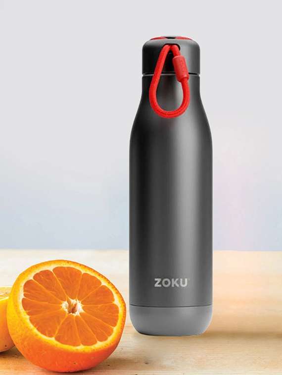 zoku 25oz black pc stainless bottle