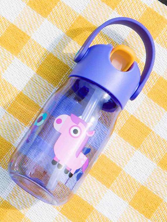 purple flip straw bottle 