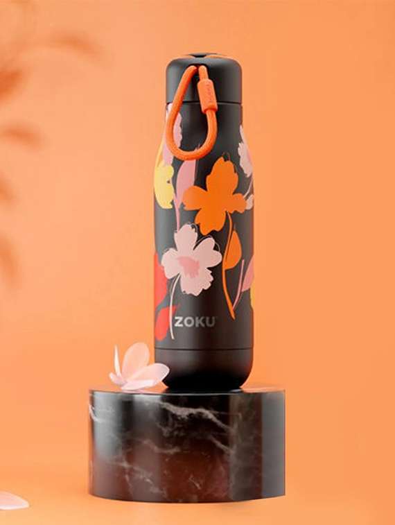 black stainless steel bottle