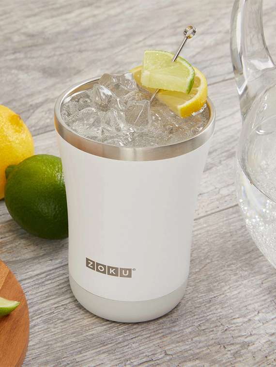 white stainless steel tumbler