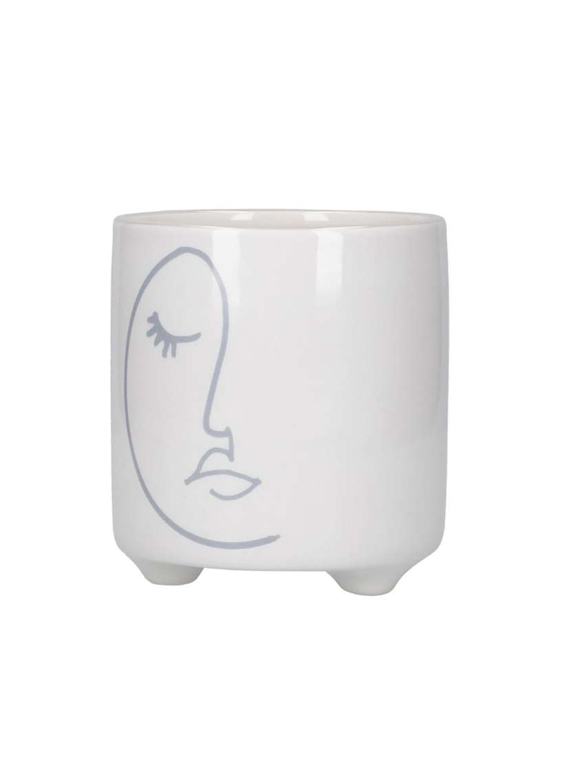 kitchencraft mini planter with abstract face design