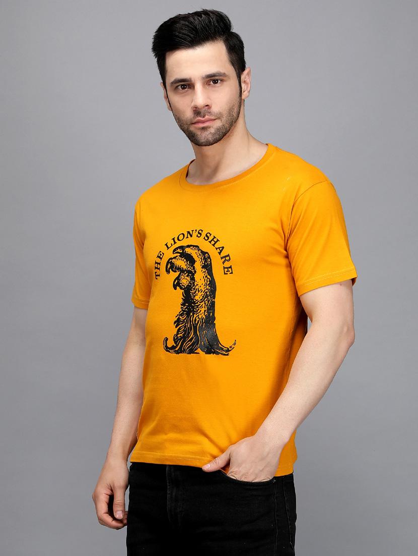 yellow printed regular tee - 19184335 - Standard Image - 2