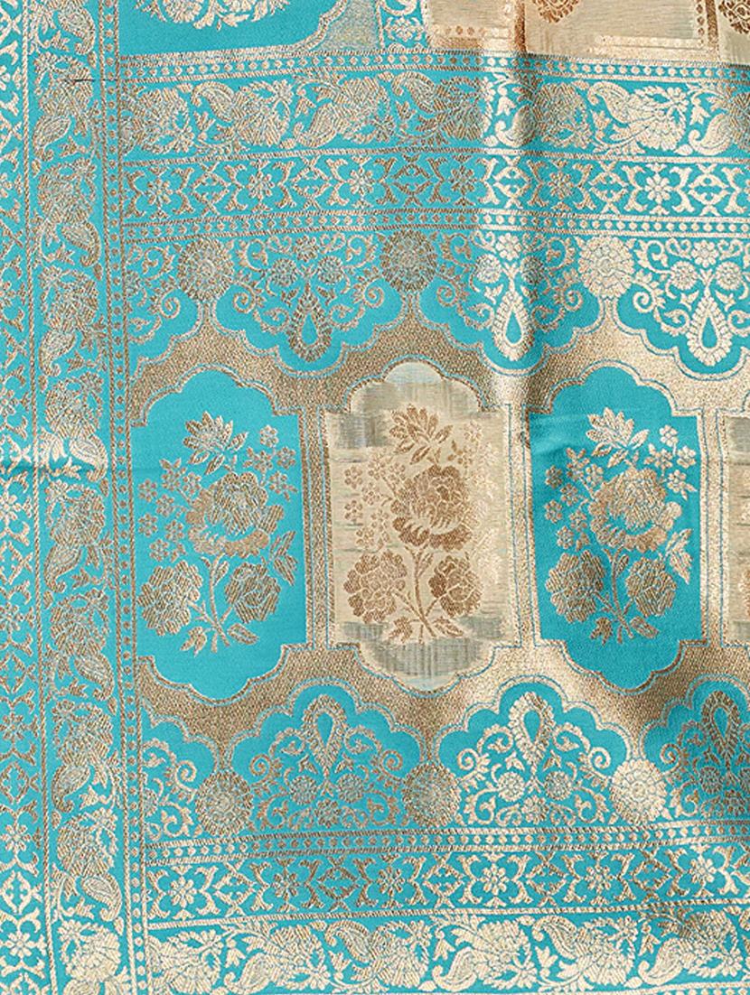 ethnic wear sky blue color saree set - 19184488 - Standard Image - 2