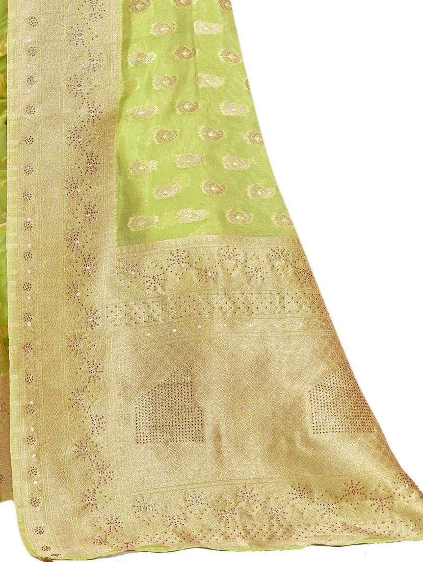 ethnic wear green color saree set with blouse - 19184602 - Standard Image - 2