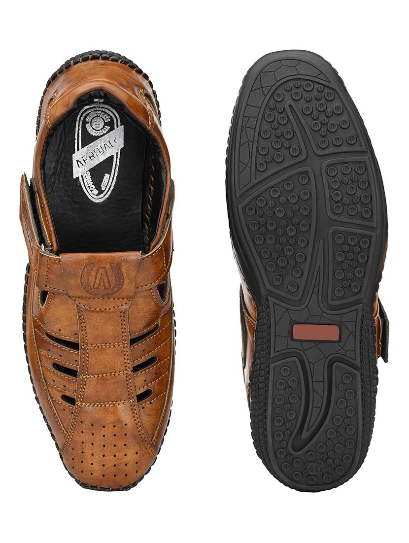 tan slip on sandal - 19184875 - Standard Image - 2