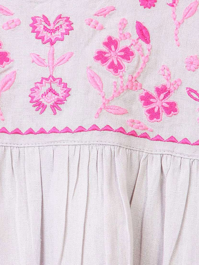 girls round neck long sleeves frock - 19185735 -  Standard Image - 2