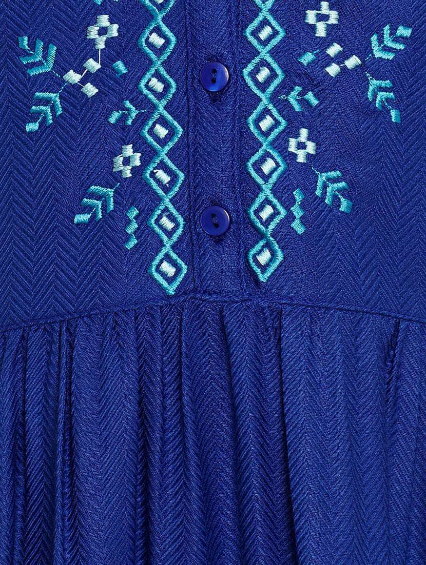 girls notch neck long sleeves frock - 19185741 -  Standard Image - 2