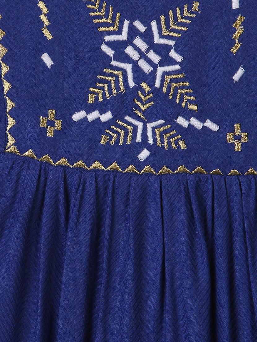 blue embroidered frock - 19185743 - Standard Image - 2