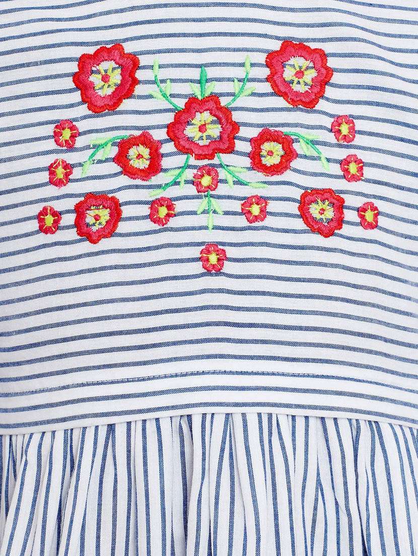 girls round neck long sleeves frock - 19185749 -  Standard Image - 2