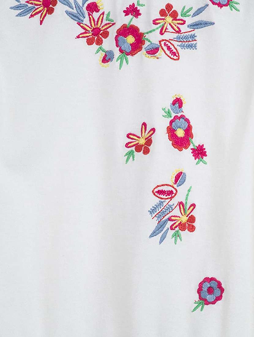 girls round neck cap sleeve frock - 19185757 -  Standard Image - 2