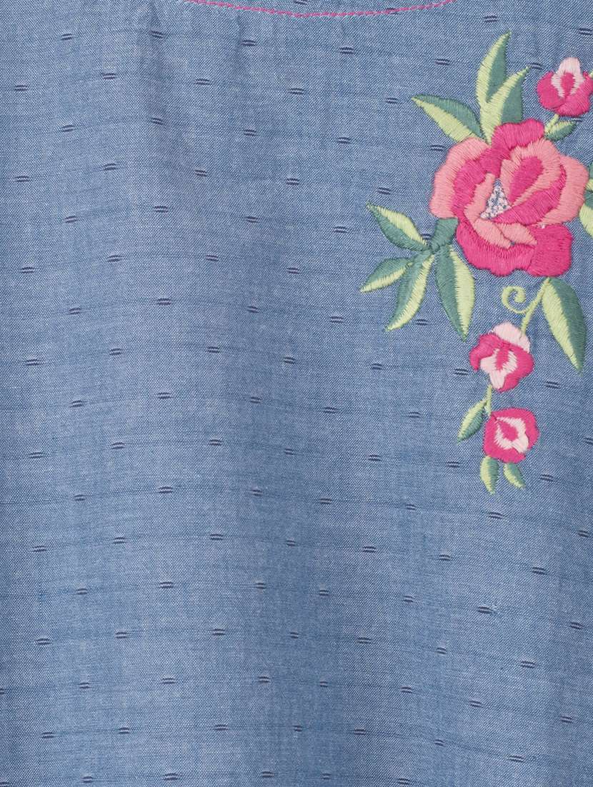 girls round neck bell sleeve frock - 19185771 -  Standard Image - 2