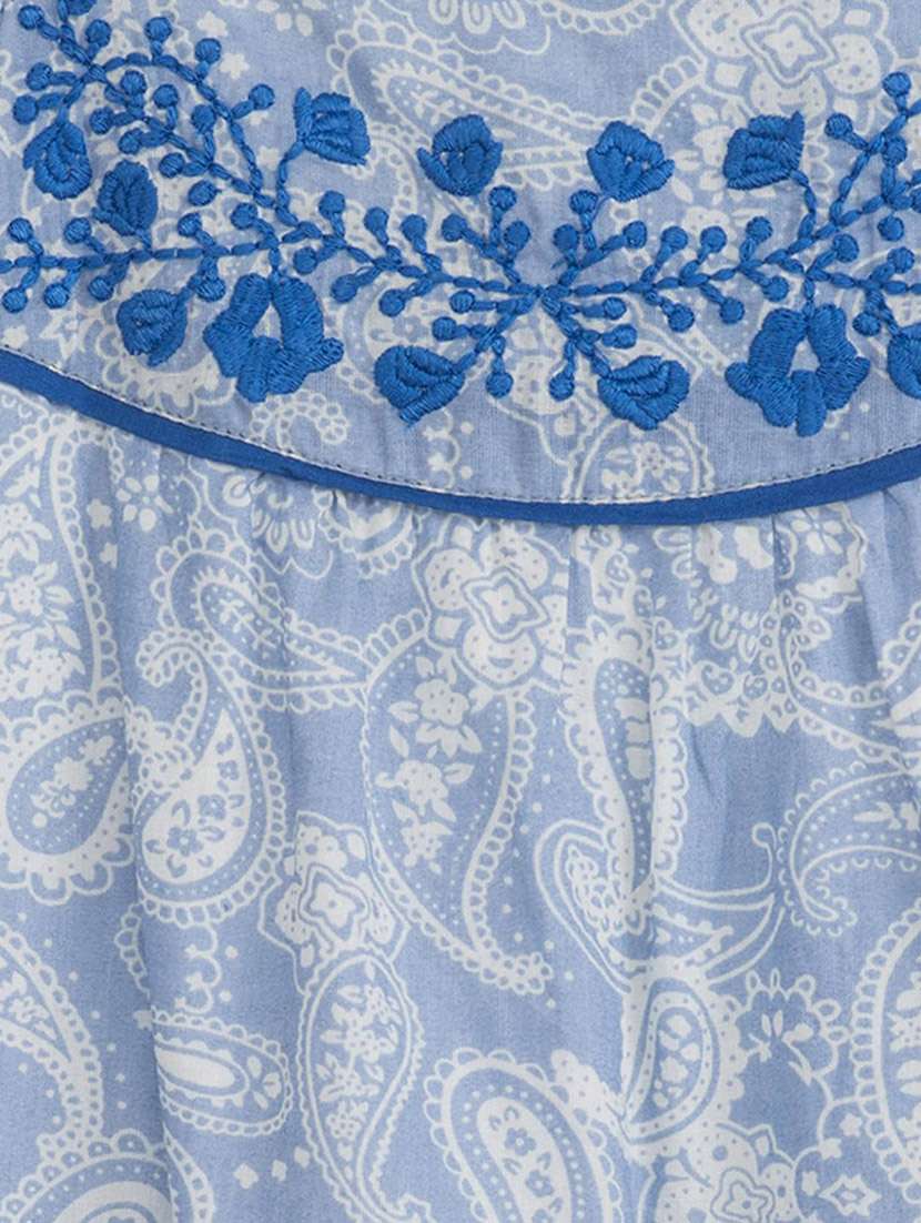 girls square neck cap sleeve frock - 19185779 -  Standard Image - 2