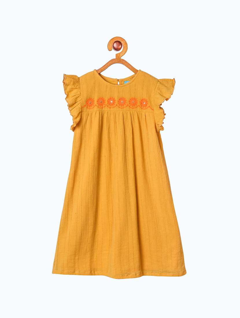girls round neck sleeveless frock