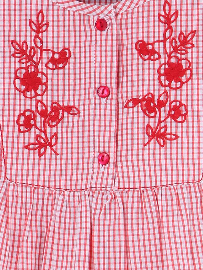 girls round neck cap sleeve frock - 19185793 -  Standard Image - 2