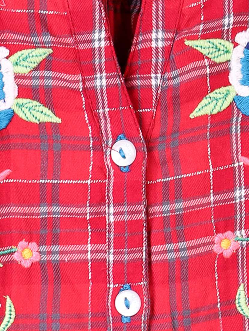 girls round neck bishop sleeve frock - 19185805 -  Standard Image - 2