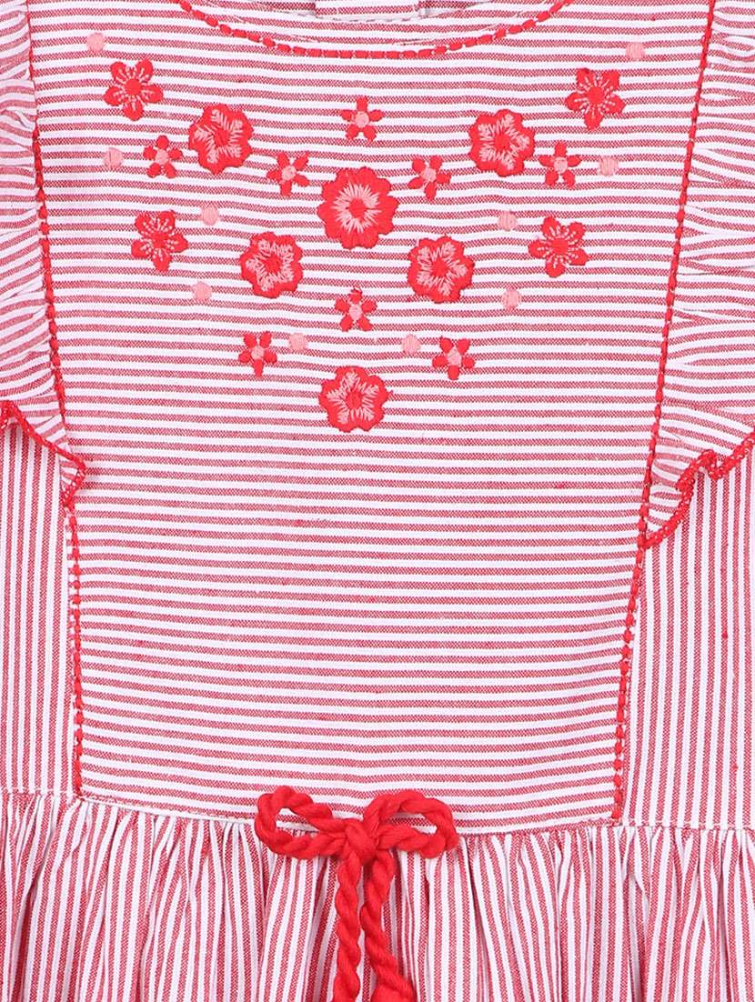 girls round neck cap sleeve frock - 19185851 -  Standard Image - 2