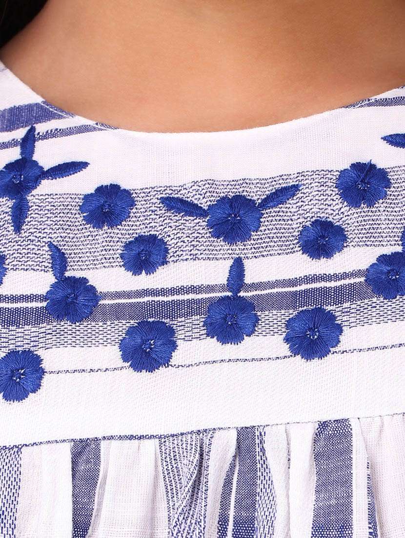 girls round neck cap sleeve frock - 19185859 -  Standard Image - 2