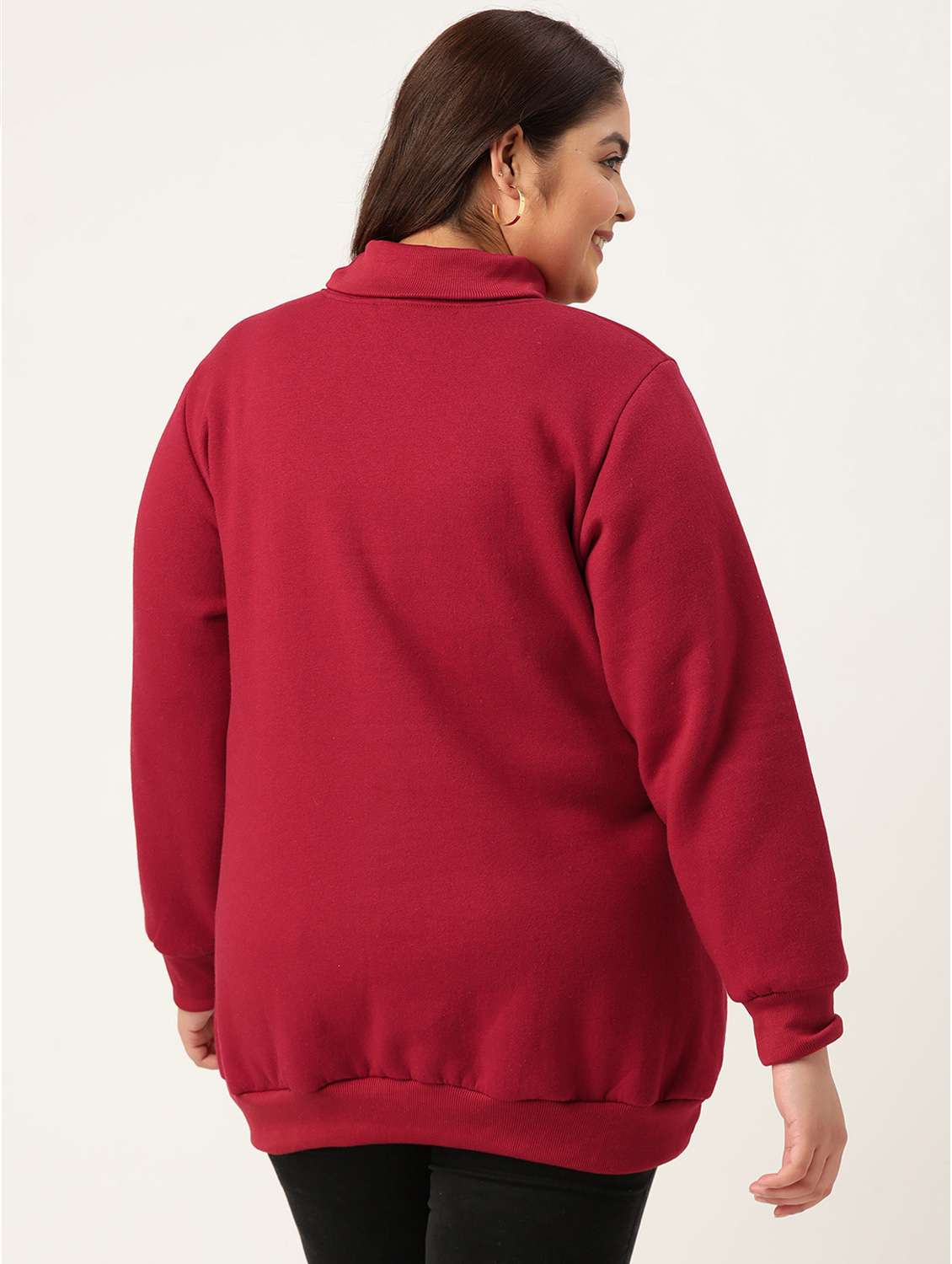 turtle neck solid plus sweatshirt - 19185870 -  Standard Image - 2