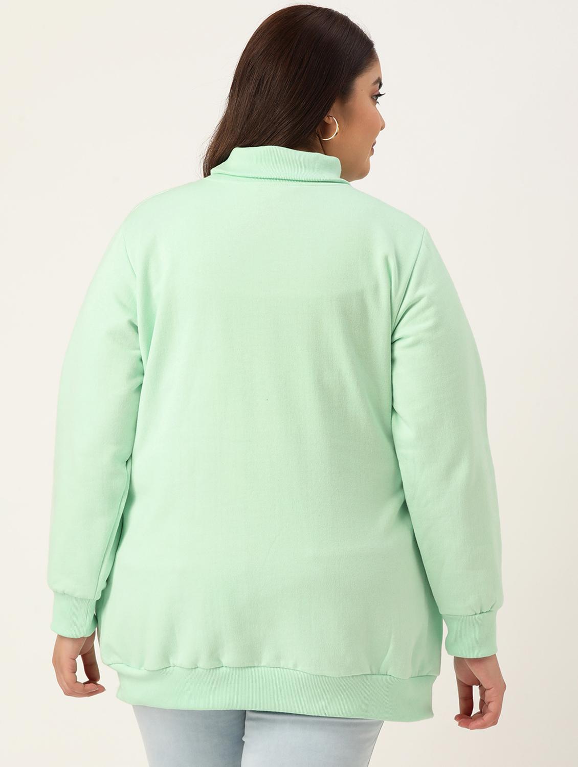 turtle neck solid plus sweatshirt - 19185872 - Standard Image - 2