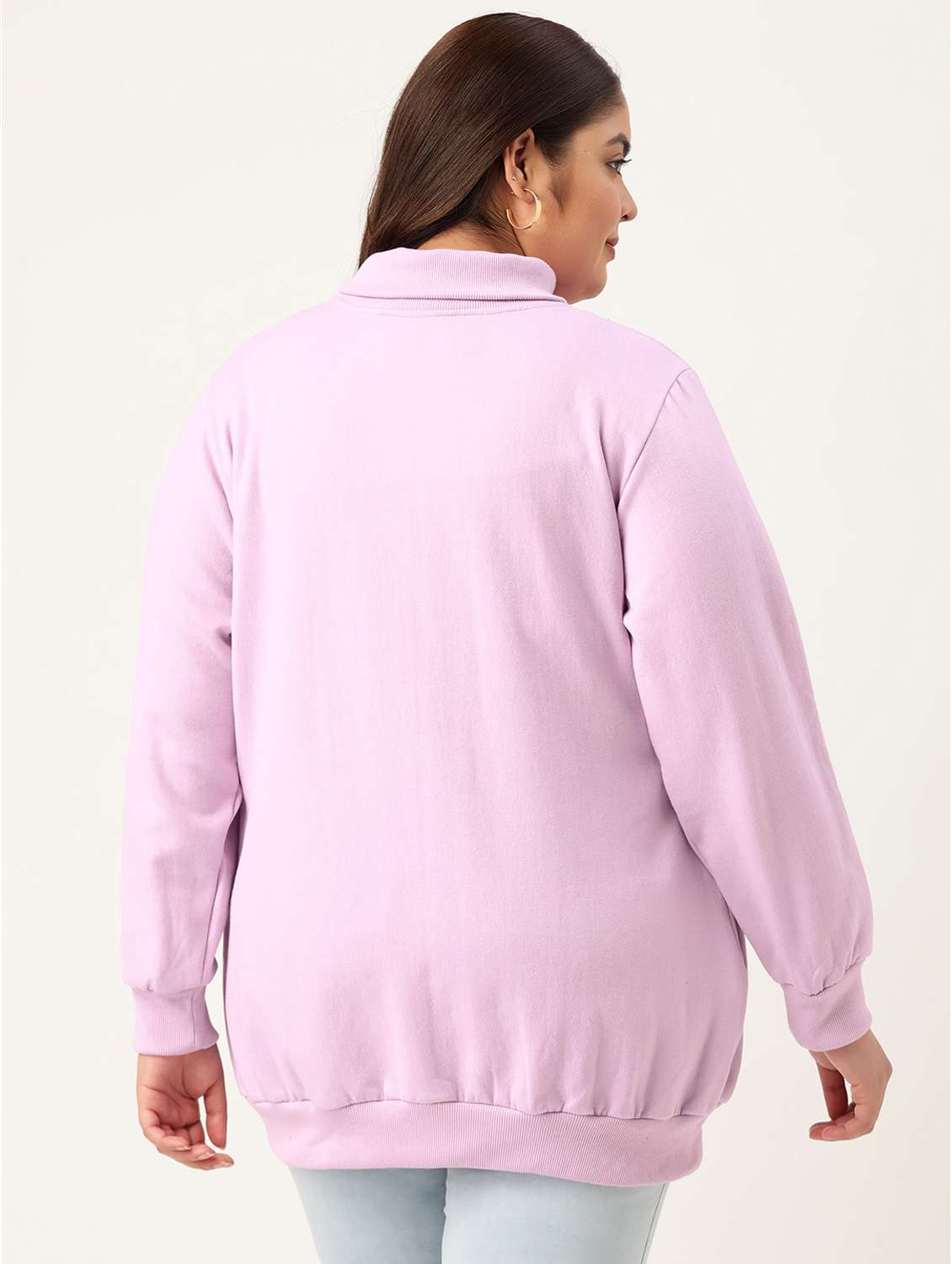 turtle neck solid plus sweatshirt - 19185873 - Standard Image - 2