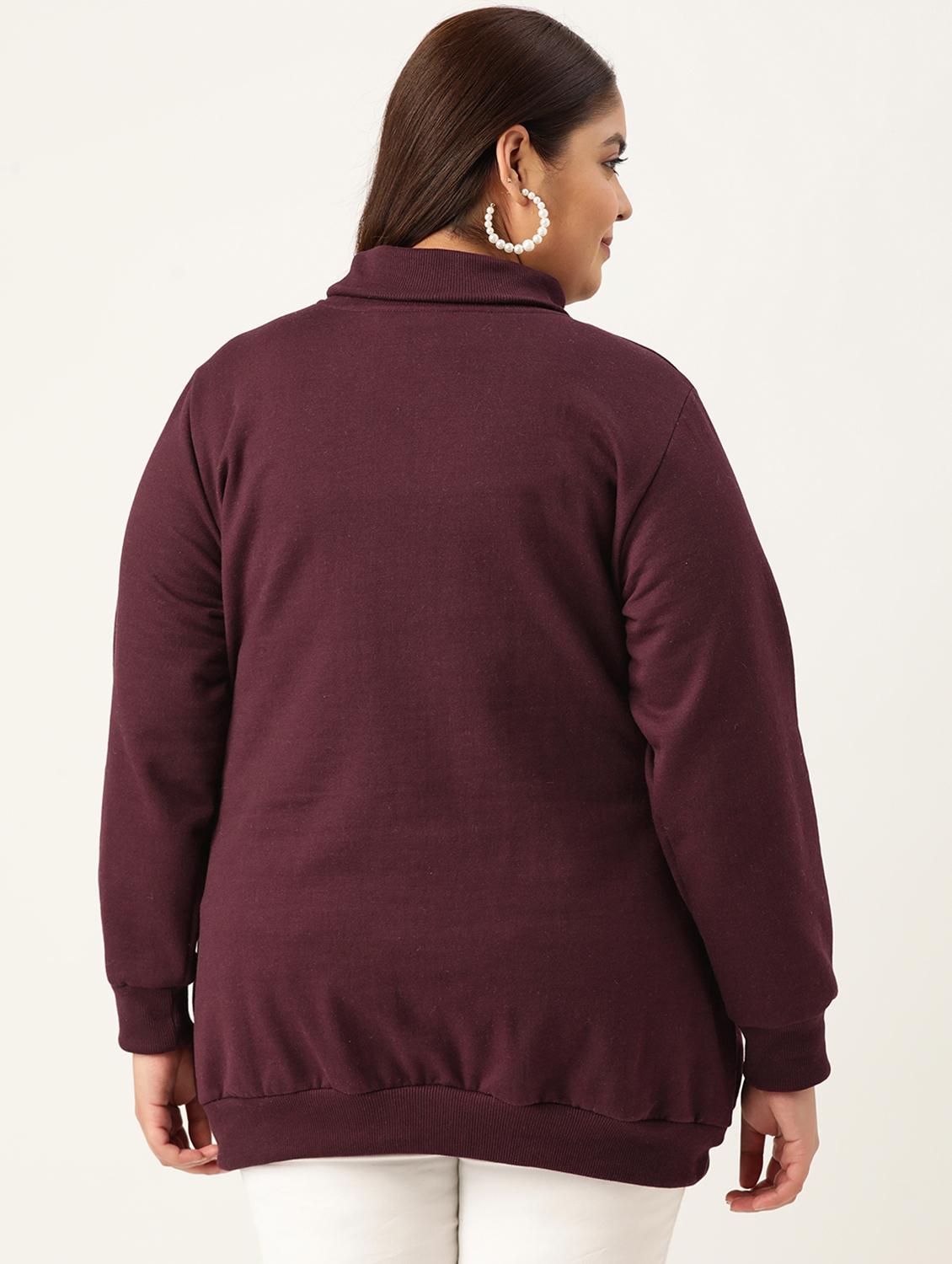 turtle neck solid plus sweatshirt - 19185876 - Standard Image - 2