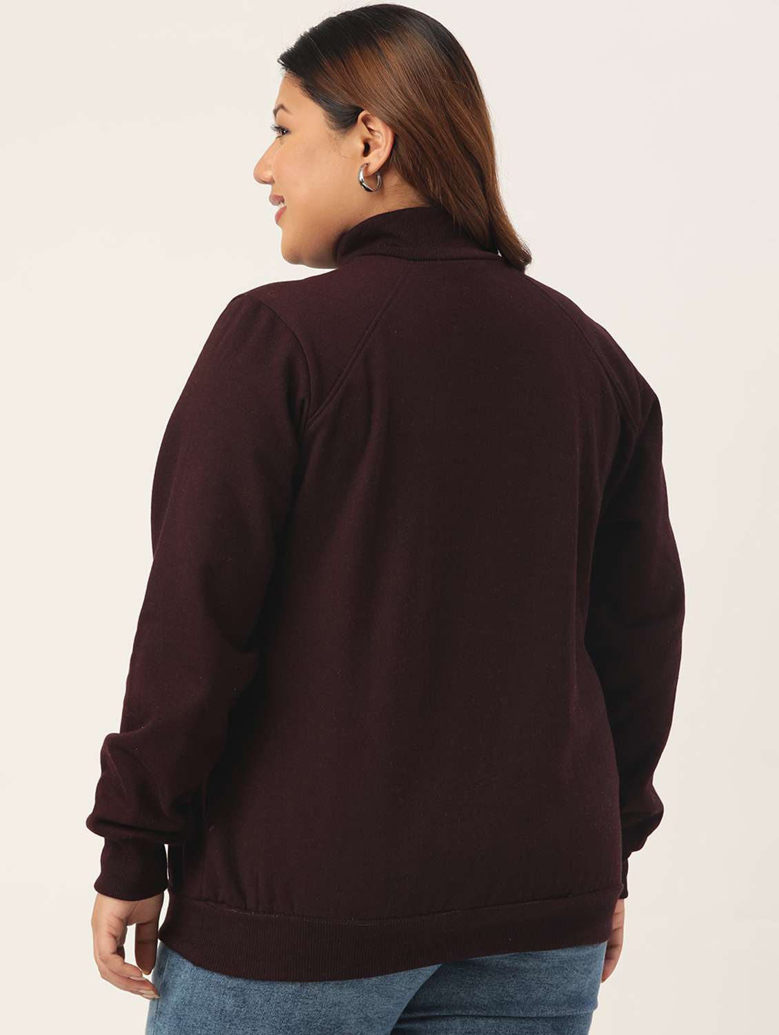 turtle neck solid plus sweatshirt - 19185936 -  Standard Image - 2