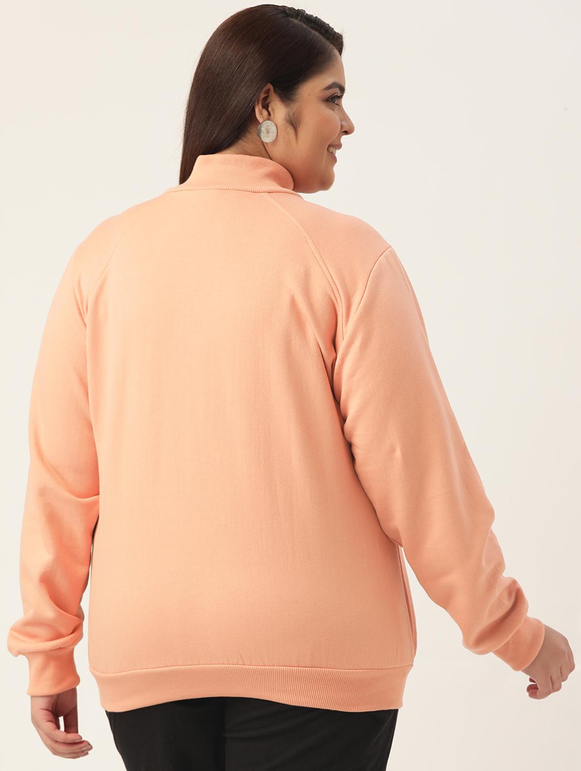 high neck solid plus sweatshirt - 19185938 - Standard Image - 2