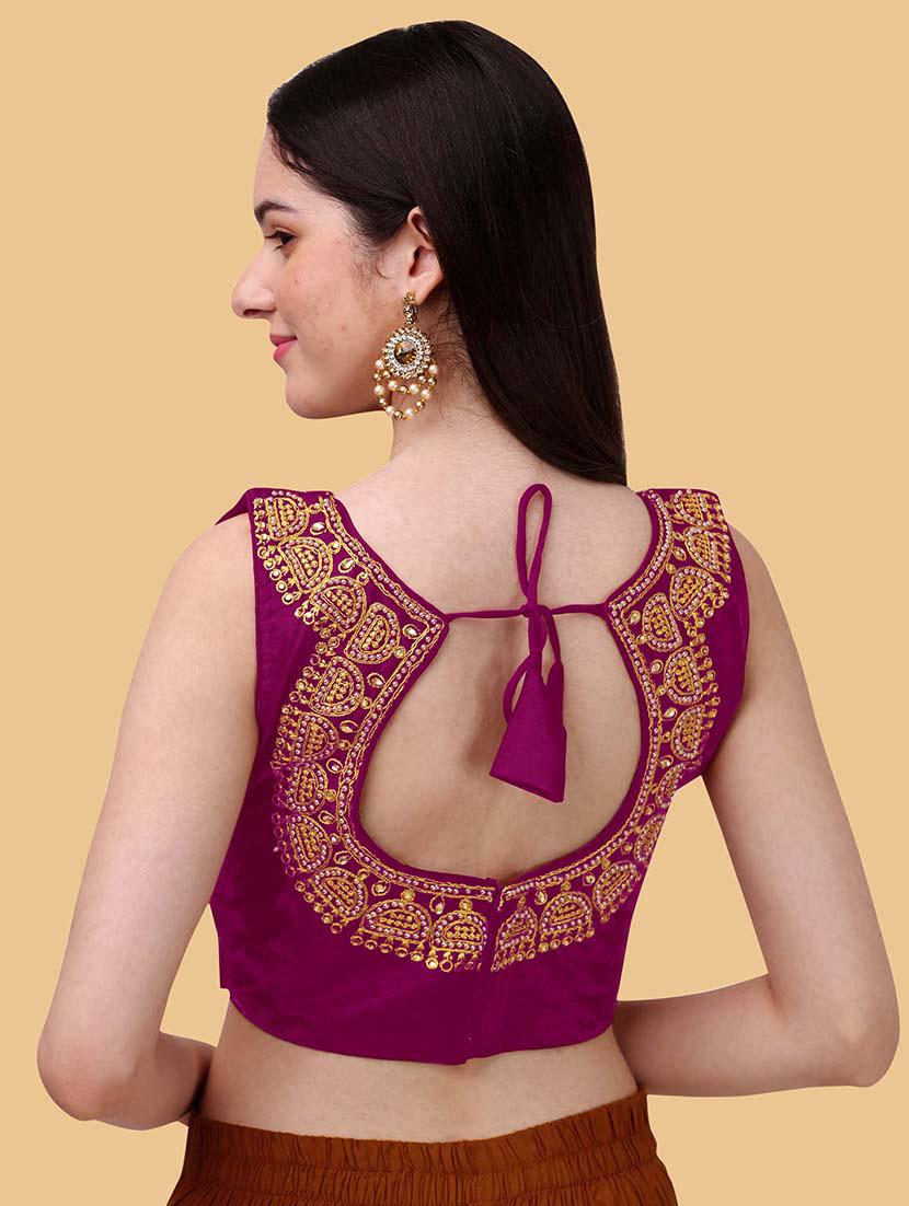 purple silk regular blouse - 19186289 - Standard Image - 2