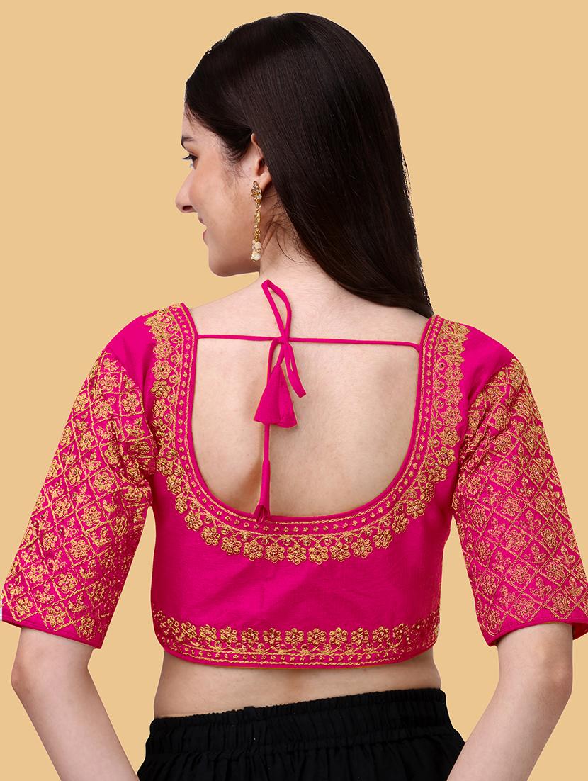 pink silk regular blouse - 19186337 - Standard Image - 2