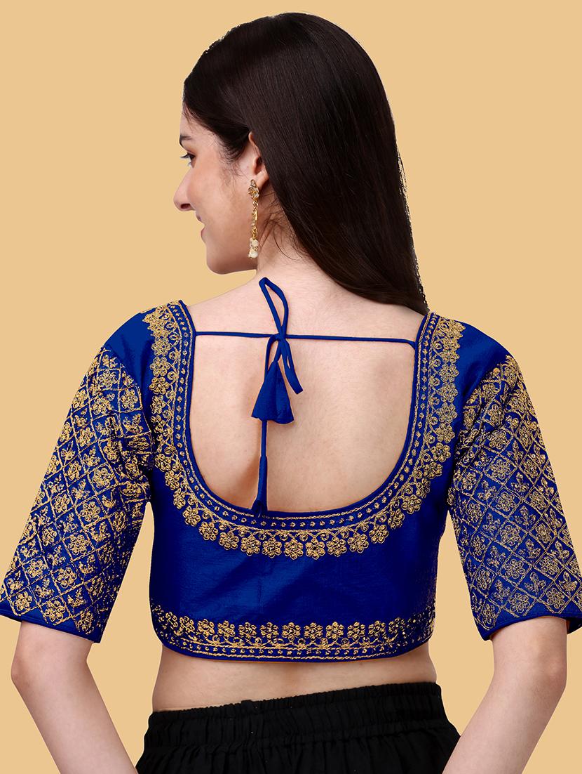 blue silk regular blouse - 19186338 - Standard Image - 2