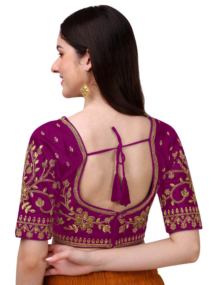 self design embroidered blouse - 19186413 - Standard Image - 2