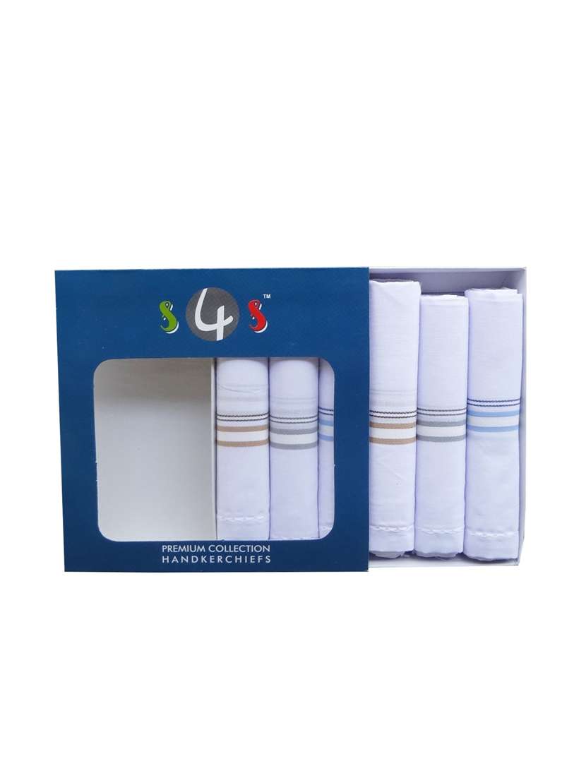 pack of 12 white handkerchief