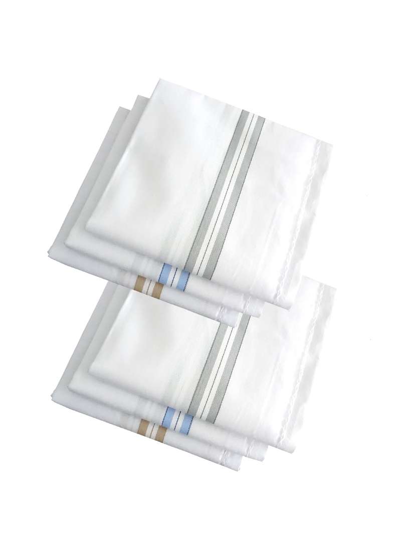 pack of 6 white handkerchief